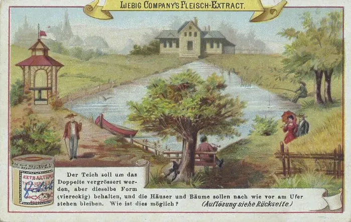 Framed Print : Picture series puzzle: The pond should be doubled in size Framed Print : Picture series puzzle: The pond should be doubled in size