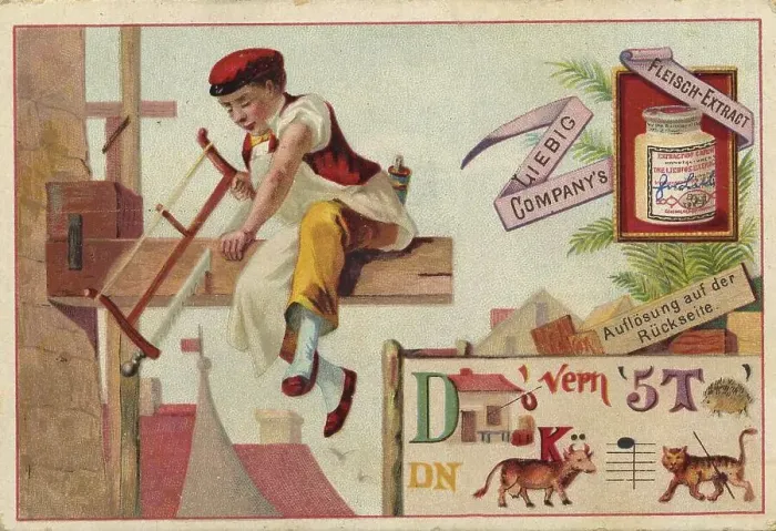 Framed Print : Picture series Riddle, young carpenter sawing at the beam on which he himself is sitting