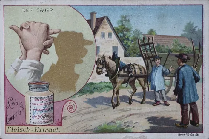 Framed Print : Picture series shadow plays, the farmer