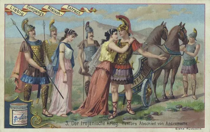 Framed Print : Picture series The Trojan War, Hector's farewell to Andromache