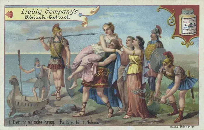 Framed Print : Picture series The Trojan War, Paris abducts Helen Framed Print : Picture series The Trojan War, Paris abducts Helen
