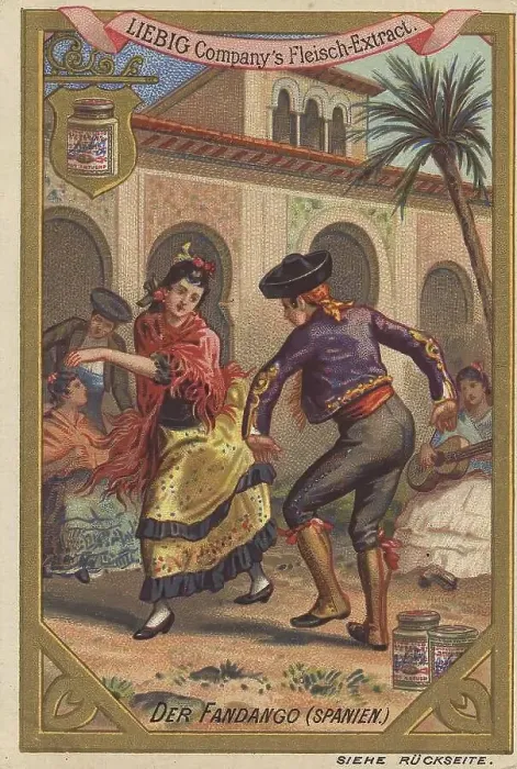 Framed Print : Picture series various dances, Fandango Framed Print : Picture series various dances, Fandango