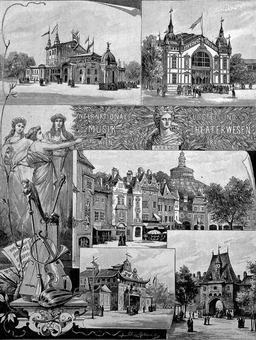 Framed Print : Picture tableau of the international music and theatre exhibition in Vienna 1892