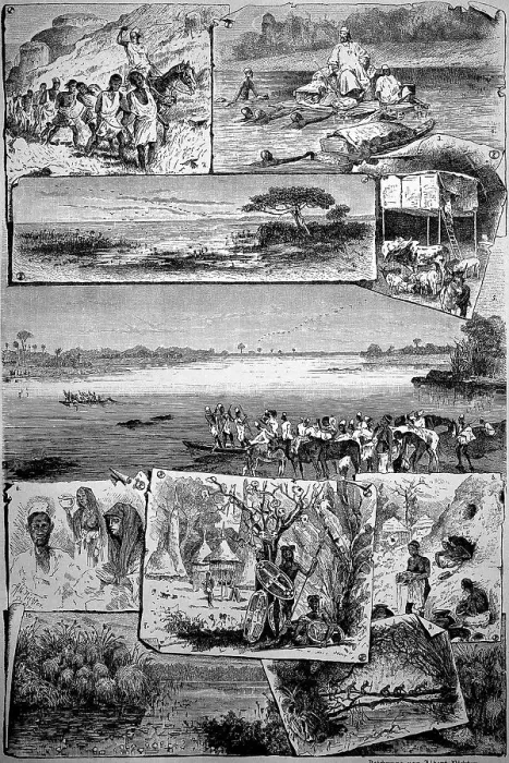 Framed Print : Picture tableau on the subject of Middle Africa from 1880