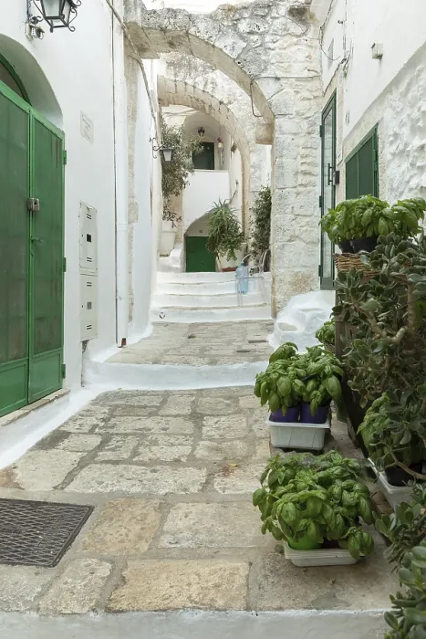 Framed Print : Picturesque alley in Ostuni in the province of Brindisi Framed Print : Picturesque alley in Ostuni in the province of Brindisi