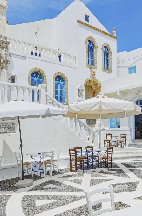 Framed Print : The picturesque main square of Nikia village