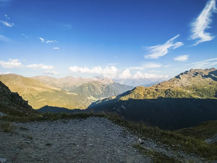 Framed Print : Picturesque mountain landscape at the top of the Passeier Valley