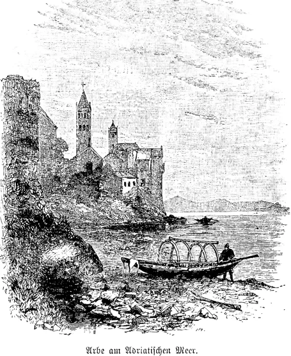 Framed Print : Picturesque old community on the Adriatic coast
