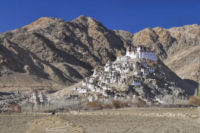 Framed Print : Picturesque view of Chemrey monastery from the distance