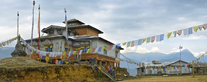 Framed Print : Picturesque wooden monastery in Arunachal Pradesh Framed Print : Picturesque wooden monastery in Arunachal Pradesh