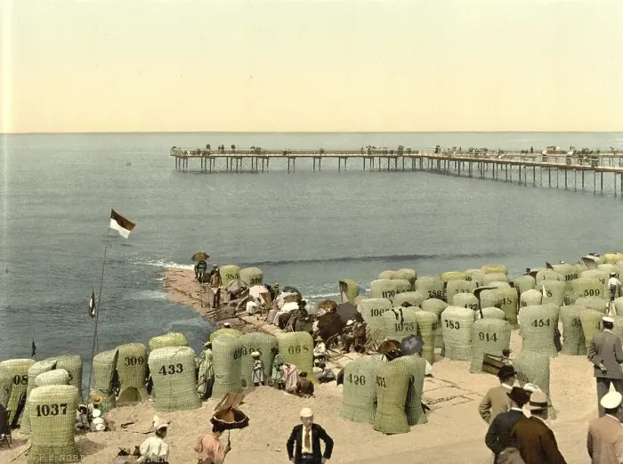 Framed Print : The pier of Norderney with the beach of the North Sea Framed Print : The pier of Norderney with the beach of the North Sea