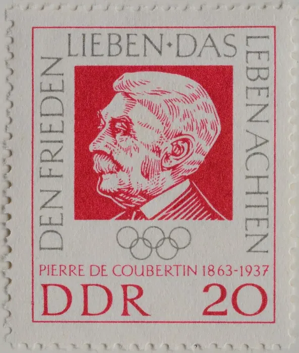 Framed Print : Pierre de Coubertin, French writer and founder of the modern Olympic games