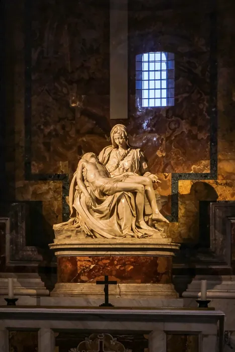 Framed Print : Pieta - Marble Statue (Michelangelo)