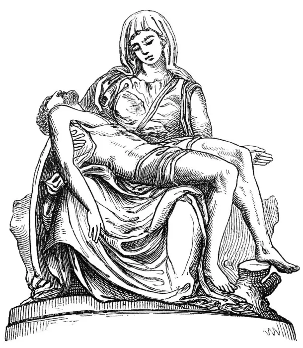 Framed Print : Pieta by Michelangelo, Italian artist