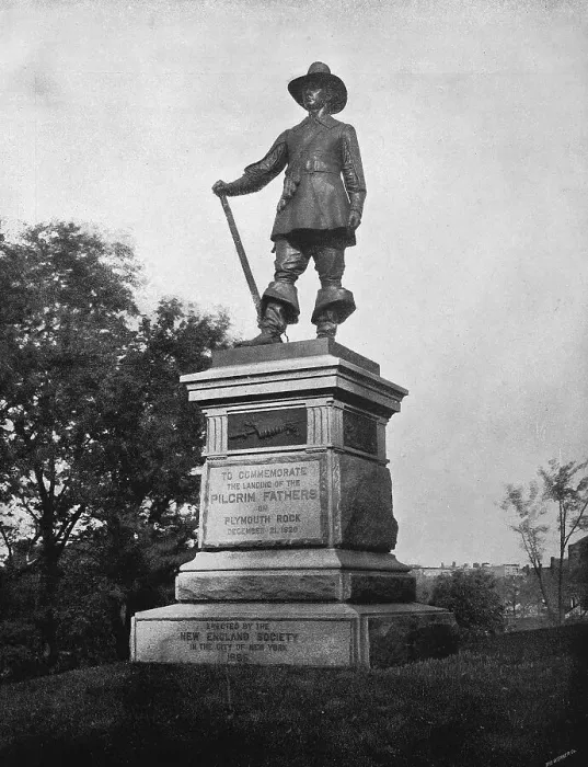 Framed Print : The Pilgrim Statue in New York's Central Park