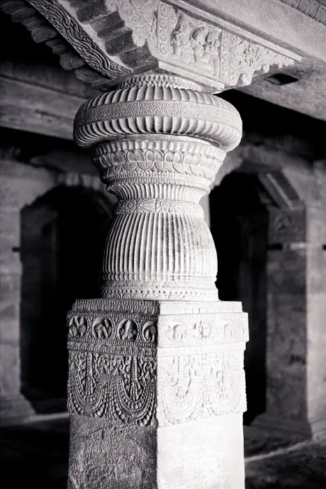 Framed Print : Pillar in Badami caves, Karnataka, India Framed Print : Pillar in Badami caves, Karnataka, India