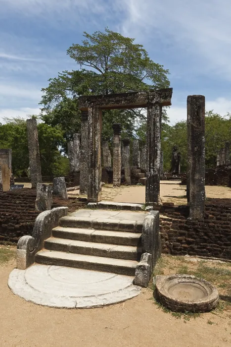 Framed Print : Pillars. Ruins. Ancient city of Polonnaruwa