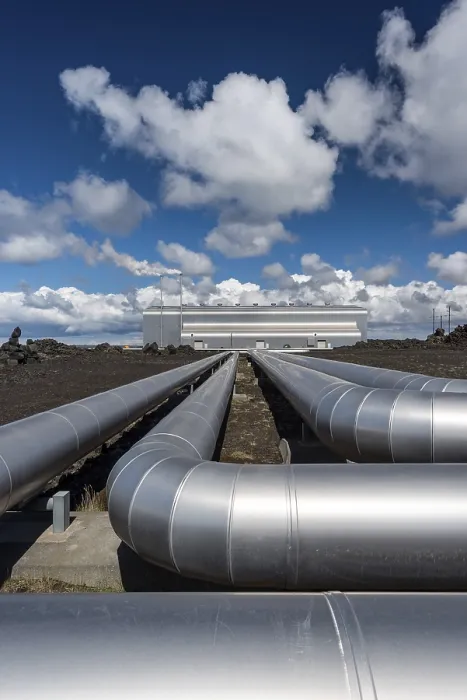 Framed Print : Pipelines, Suournes power plant