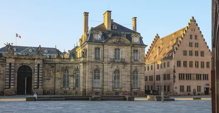Framed Print : Place du Chateau with Palais Rohan and Museum of the City History