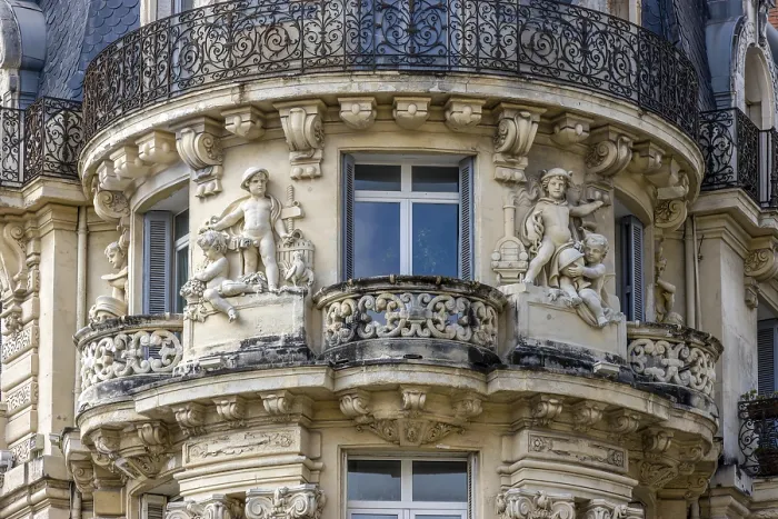 Framed Print : Place de la Comedie with beautiful old building Pathe Gaumont