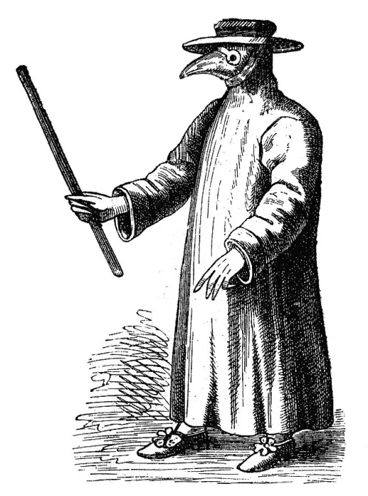 Framed Print : Plague doctor from 17th century