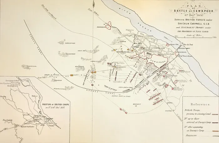 Framed Print : Plan of the Battle of Cawnpore, 1857 Framed Print : Plan of the Battle of Cawnpore, 1857