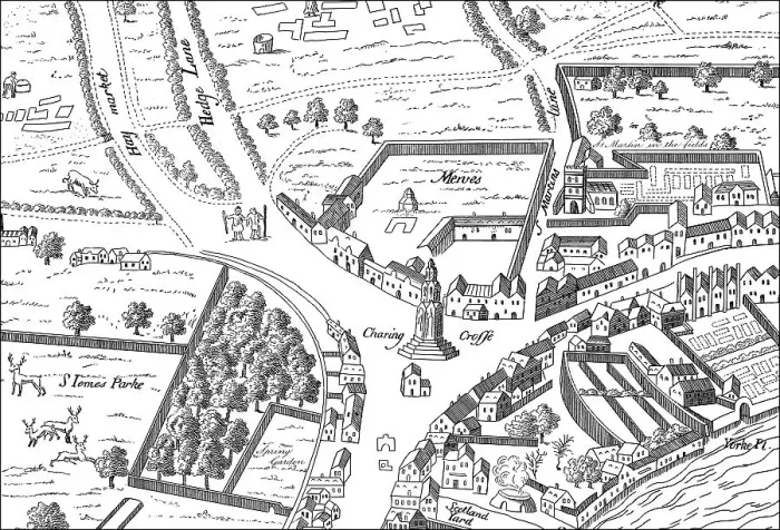 Framed Print : Plan of Charing, London, UK, 17th century