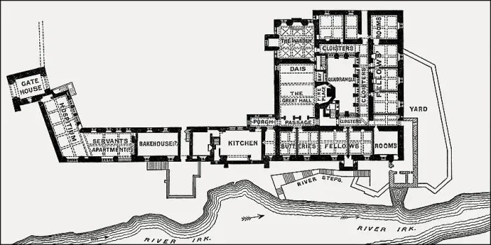 Framed Print : Plan of Chetham's College, Manchester Framed Print : Plan of Chetham's College, Manchester