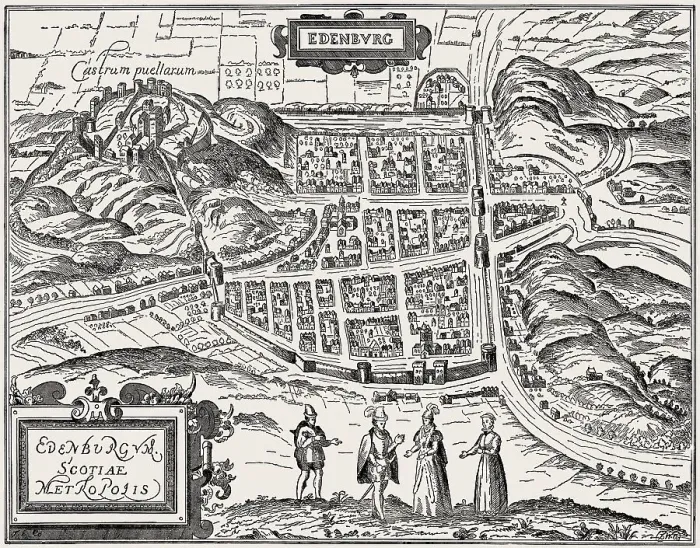 Framed Print : Plan of Edinburgh Castle in 1575