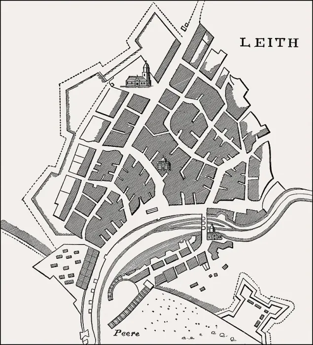 Framed Print : Plan of Leith, Edinburgh, Scotland, 1693 Framed Print : Plan of Leith, Edinburgh, Scotland, 1693
