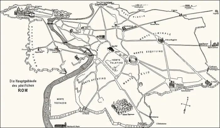 Framed Print : The plan of the Papal Rome