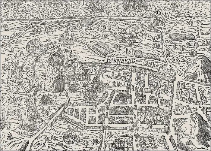 Framed Print : Plan of the siege of Edinburgh in 1573