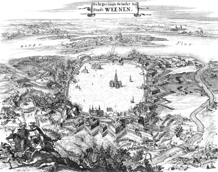 Framed Print : Plan of the Siege of Vienna, 1683