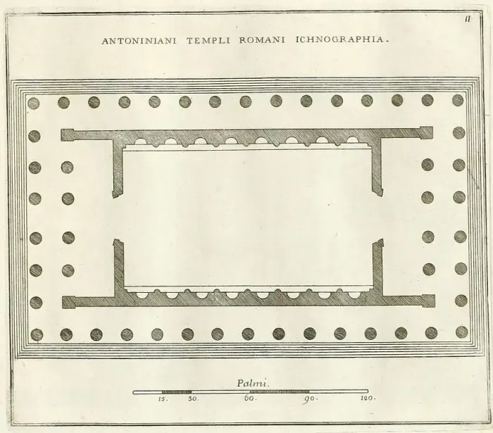 Framed Print : Plan of the Temple of St. Anthony recreated from its ruins in these last fires