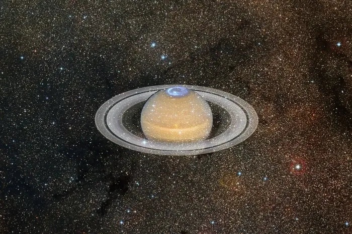 Framed Print : Planet Saturn. Solar system. Cosmos art