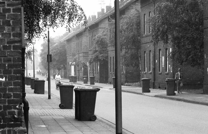 Framed Print : The planned sale of the old Augustastrasse colliery housing estate caused great concern among the tenants