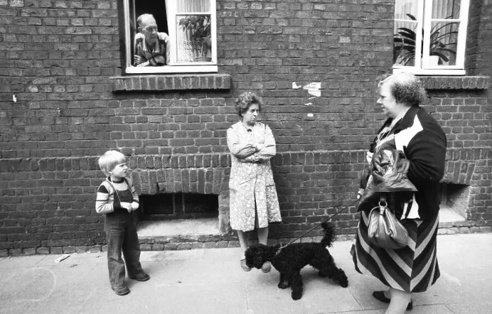 Framed Print : The planned sale of the old Augustastrasse colliery housing estate caused great concern among the tenants