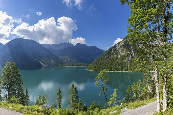 Framed Print : Plansee and Ammergau Alps, Tyrol, Austria, Europe