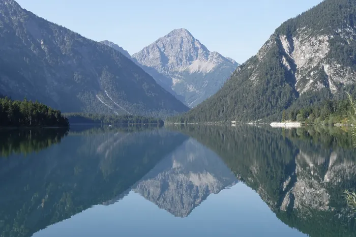 Framed Print : Plansee, Reflection, Heiterwang