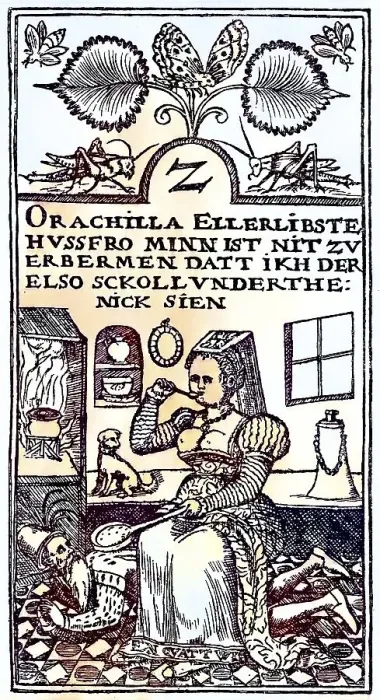 Framed Print : Playing card from a low German card game Framed Print : Playing card from a low German card game