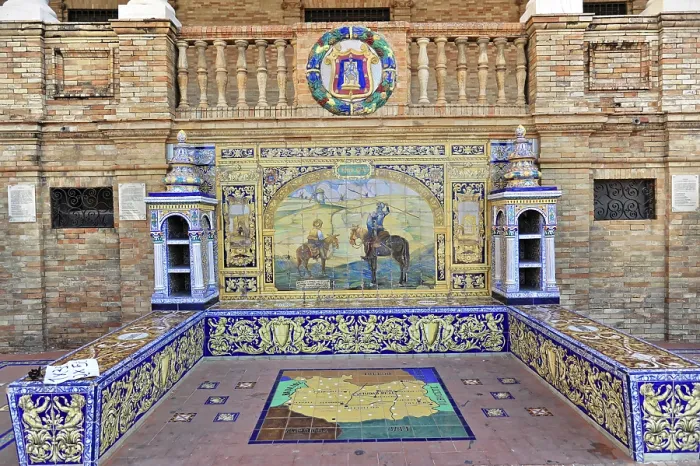 Framed Print : Plaza de Espana in Seville