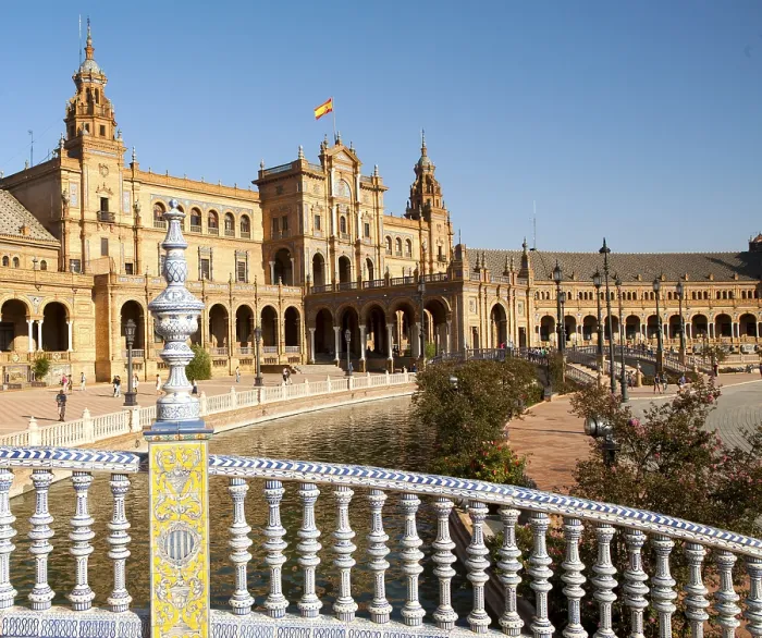 Framed Print : The Plaza de Espana, Seville, Spain built for the Ibero-American Exposition of 1929