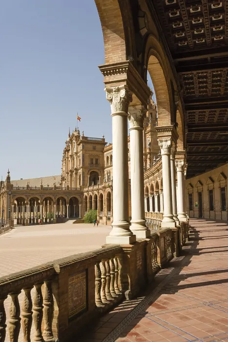 Framed Print : Plaza de Espana, or Spain Square from the gallery of the south wing