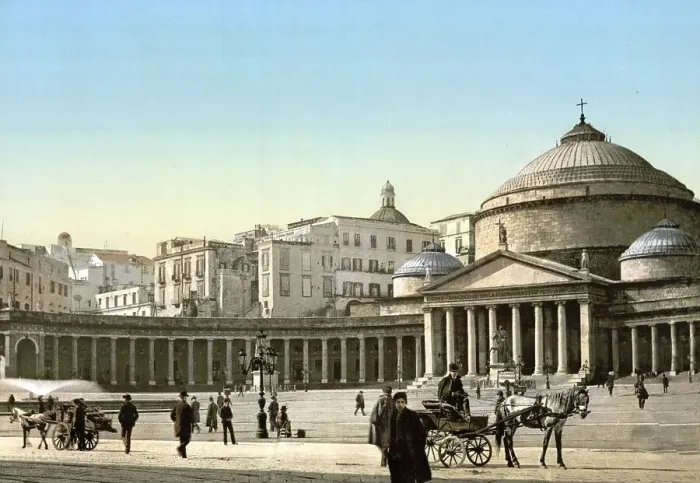Framed Print : Plaza und Kirche San Francesco di Paola Framed Print : Plaza und Kirche San Francesco di Paola