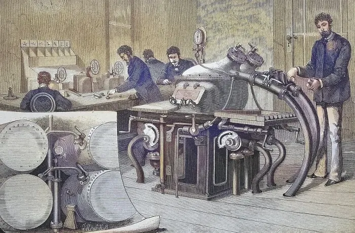 Framed Print : The pneumatic post in Vienna, Austria