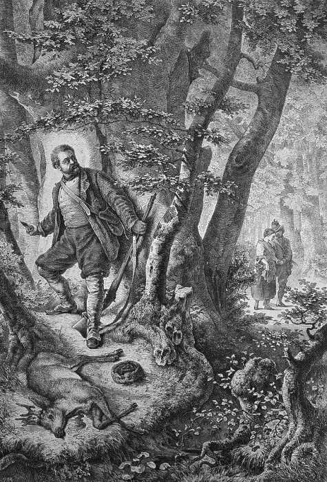 Framed Print : Poacher being disturbed by a couple