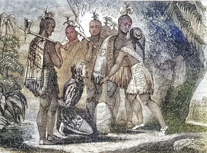Framed Print : Pocahontas intercedes for the life of Smith