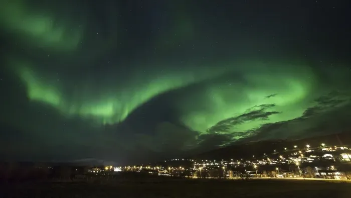 Framed Print : Polar Lights (Aurora borealis) over Tromso