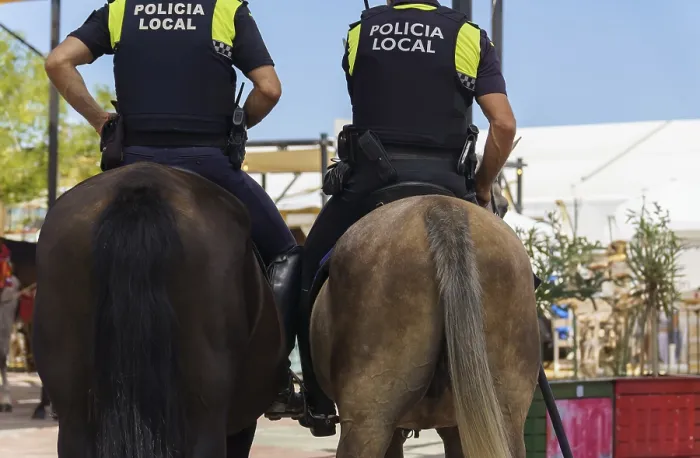 Framed Print : Two police officers riding horses Framed Print : Two police officers riding horses