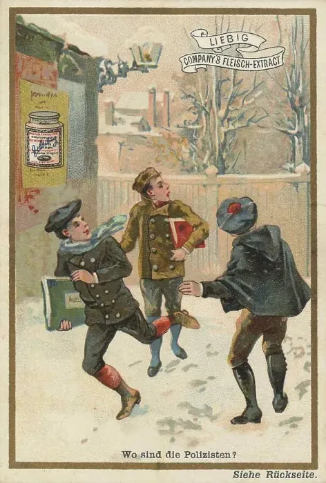 Framed Print : Where are the policemen ?, digitally restored reproduction of a public domain collective picture from ca 1900